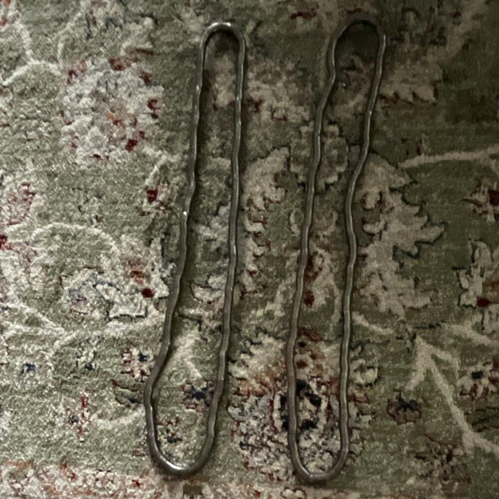 Set of 2 Flexible Bendable 34in Platinum Snake Necklace